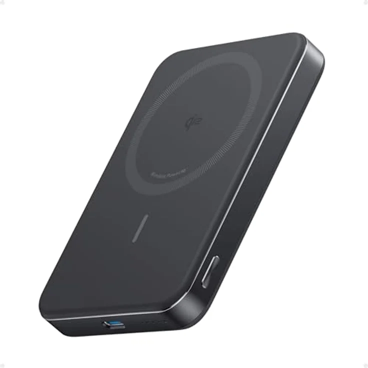 Anker MagGo Powerbank, Ultra-schlankes 10.000mAh magnetisches Akkupack, Qi2-zertifiziert, portabel, 15W Ultra-schnelles MagSafe-kompatibles Ladegerät, ergonomisches Design, nur für iPhone 16/15/14/13 – Bild 1