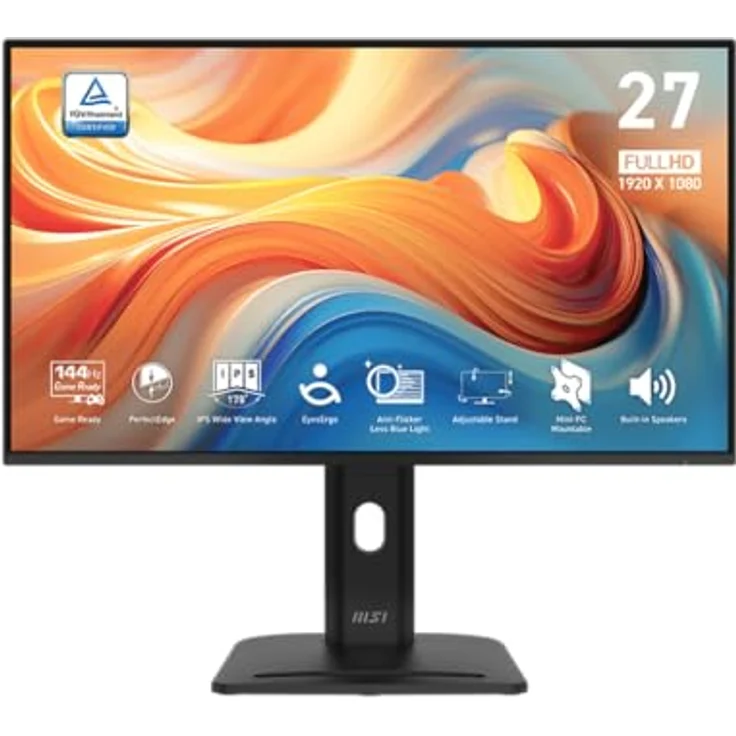 MSI PRO MP275PGDE E14, 68.8cm (27") IPS Monitor mit 144Hz, 4ms Reaktionszeit und Pivot-Funktion – Bild 1
