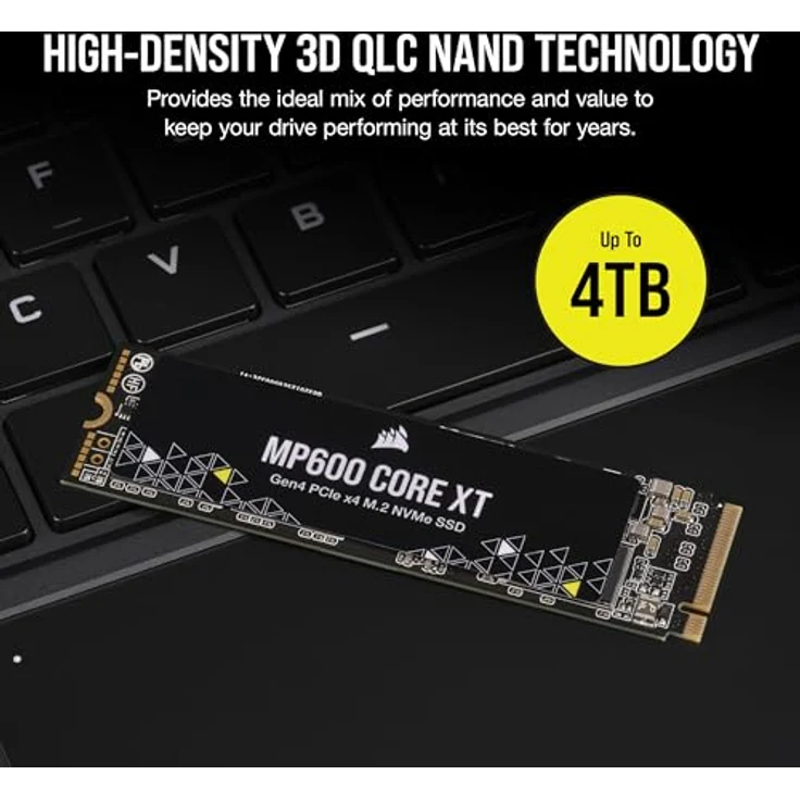 Corsair MP600 CORE XT 2TB M.2 PCIe Gen4 NVMe SSD – Bis zu 5900MB/s – QLC NAND – M.2 2280 – Schwarz – Bild 4