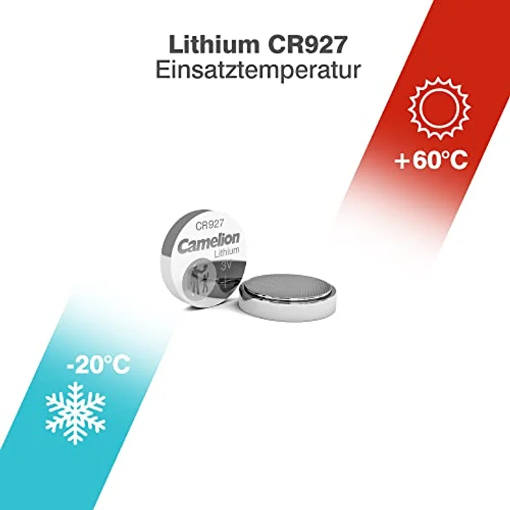Camelion 13001927 Lithium Knopfzelle CR927, 1er-Pack, silber – Bild 4