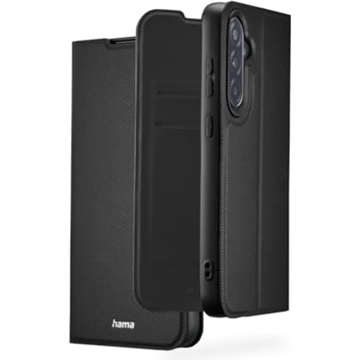 HAMA Daily Protect, Bookcover für Samsung Galaxy A26 5G, Schwarz, mit Standfunktion, 2 Kartenfächern und rutschhemmendem Material