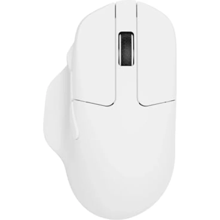 Keychron M7 Kabellose Computermaus, 26K DPI Optische Maus, 2.4 GHz/Bluetooth/Kabelgebunden mit Makrotaste 63g Leichtgewicht, Ergonomisch, Bis zu 70 Stunden Arbeitszeit für macOS/Windows - Weiß – Bild 2