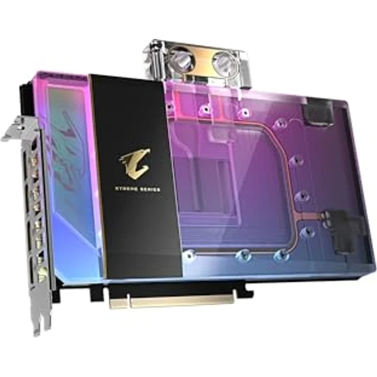 Gigabyte AORUS GeForce RTX 5090 Xtreme WATERFORCE WB 32G Grafikkarte - 32 GB GDDR7, 512 Bit, PCI-E 5.0, 2655 MHz Boost-Takt, 3 x DP 2.1a, 1 x HDMI 2.1b, NVIDIA DLSS 4, schwarze Dual-Slot Architektur – Bild 3