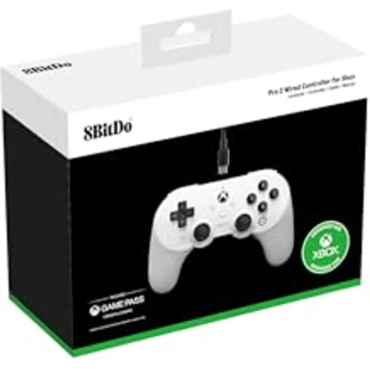 8bitdo Pro 2 Wired Xbox Gamepad, Gaming Controller, Weiss – Bild 4