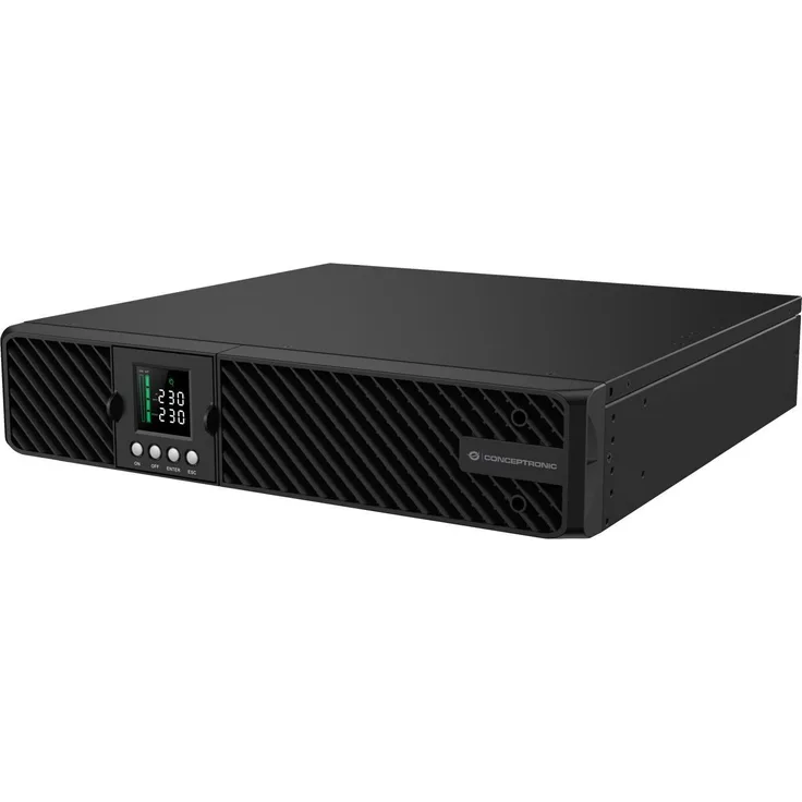 Conceptronic ZEUS USV 3000VA 3000W Online UPS, IEC, EPO Port, schwarz