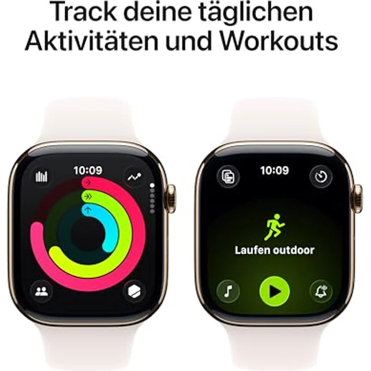 Apple Watch Series 11 Cellular, 46 mm, Titangehäuse Gold, Sportarmband Blassrosa - M/L – Bild 3