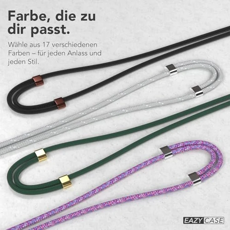 EAZY CASE Universal Handykette, Crossbody-Handykette mit Karabiner und Handschlaufe, Grün – Bild 7