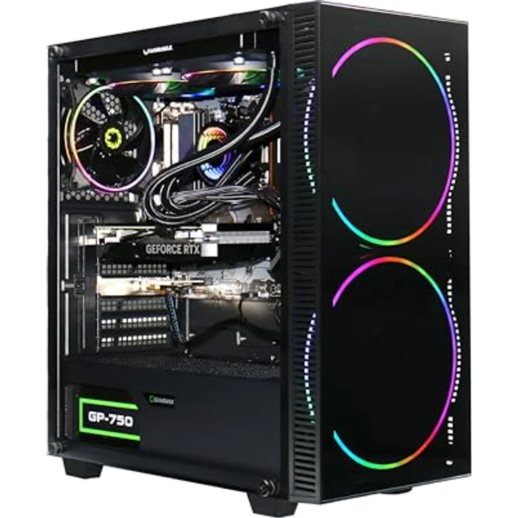 GameMax Black Hole 7815, Desktop-PC mit Ryzen 5 7500F, 16GB DDR5, 1TB SSD und RTX 5070 – Bild 3