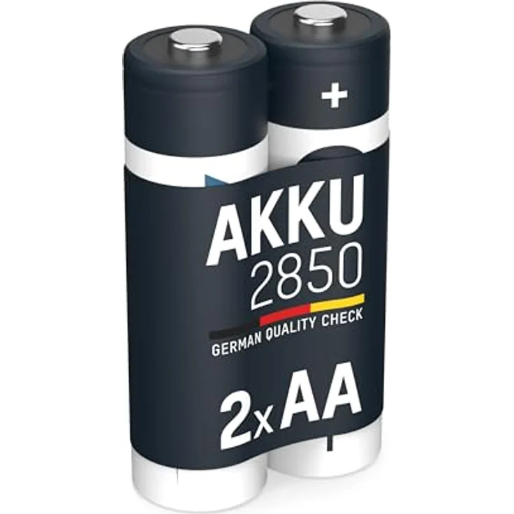 ANSMANN Akku AA Typ 2850mAh NiMH 1,2V - Mignon AA Batterien wiederaufladbar, mit hoher Kapazität ideal für hohen Strombedarf wie Kamera, Foto-Blitz, Taschenlampe, Controller (2 Stück) – Bild 2
