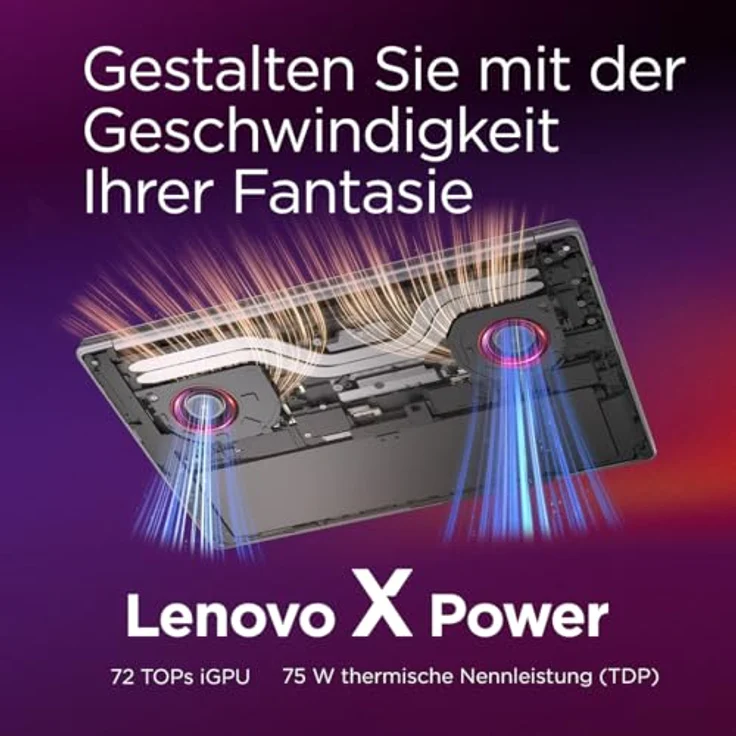 Lenovo Yoga Pro 7, 14,5" Notebook mit Intel Core Ultra 9 285H, 32 GB RAM, 1 TB SSD, Touch OLED Display, grau – Bild 6