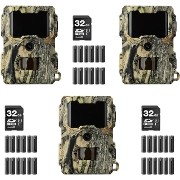 DÖRR Überwachungskamera Snapshot Mini 5.0 Pro (Ready to Use 3-er Set) in Schwarz, 5MP Bilder, Full HD Videos, Infrarotblitz 940nm – Bild 1