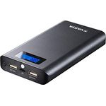 Varta 13000mAh Power Bank (2 USB Ports 1.0A und 2.4A, LCD Display zur Lade- und Entladeanzeige, kompatibel mit Geräten wie iPhone, Samsung Galaxy, Huawei, GoPro etc. inkl. 50cm Micro-USB Kabel)