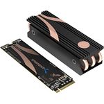 Sabrent M.2 NVMe SSD 2TB mit Kühlkörper Gen 4, Internes Solid State 4800 MB/s Lesen, PCIe 4.0 2280, intern Festplatte Extreme Performance kompatibel mit PCs, NUCs Laptops und desktops