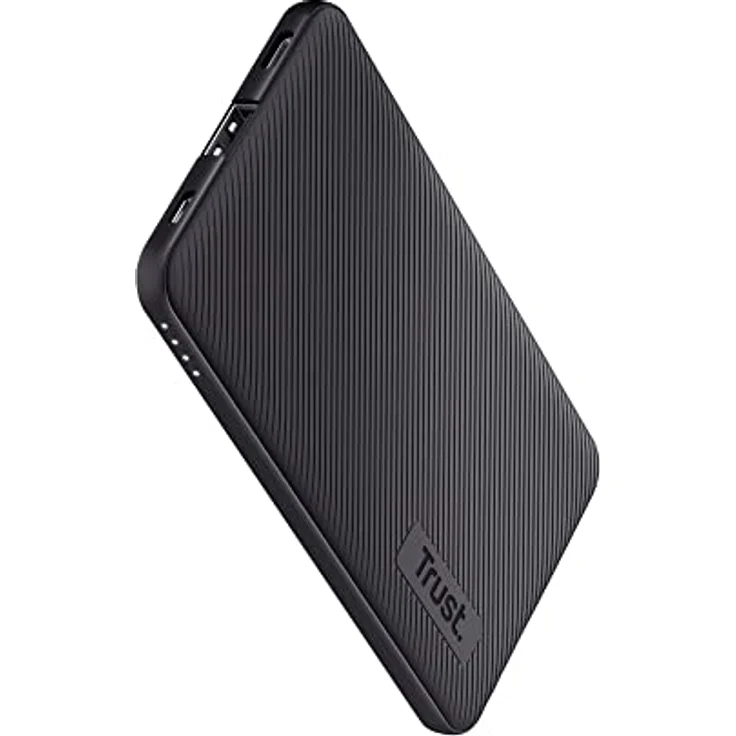 Trust Mobile Primo Dünne Powerbank Schnellladefunktion 5000 mAh, Nachhaltig, USB C Externer Akku, Tragbares Ladegerät 3A, Power Bank Handy, Smartphone, iPhone, iPad, Samsung, Xiaomi, Tablet – Bild 1