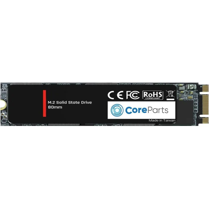 CoreParts CPSSD-M.2SATA-512GB Internes Solid State Drive M.2 Serial ATA III SLC, MicroStorage SSD für verbesserte Haltbarkeit und Leistungsfähigkeit, schwarz