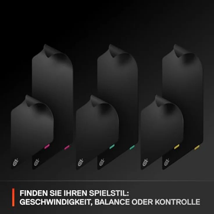 SteelSeries QcK Performance Balance L Mauspad - Gaming-Mauspad, rutschfeste Unterseite, 490 x 420 mm, schwarz – Bild 9