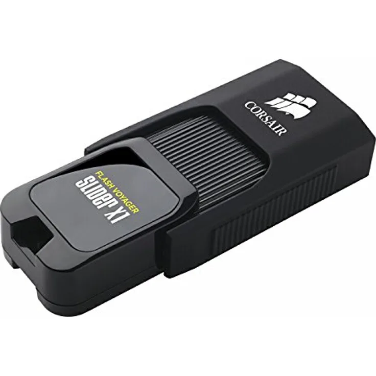 Corsair CMFSL3X1-128GB Flash Voyager Slider X1 128GB USB 3.0 Kompakt Flash Drive, Schwarz