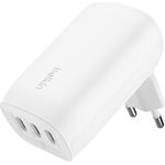 Belkin BoostCharge USB-C-Ladegerät mit DREI Anschlüssen und PPS (67 W), USB-C PD 3.1-iPhone-Schnellladegerät für die iPhone 15-Serie, MacBook Pro, AirPods, Galaxy und andere PD-fähige Geräte – Weiß