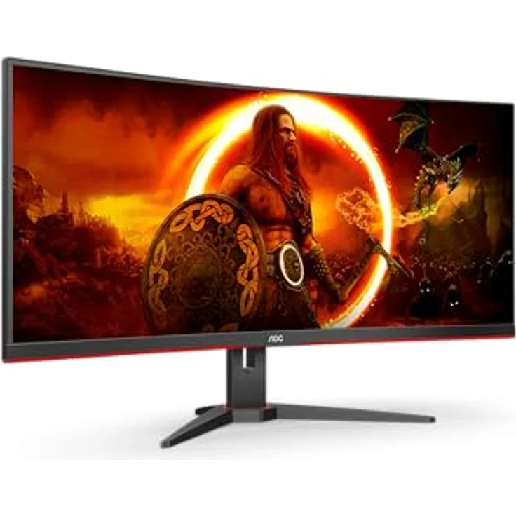 AOC Gaming CU34G2XE - 34 Zoll WQHD Curved Monitor, 144 Hz, FreeSync Prem., HDR10 schwarz-rot, VA Panel, 1 ms MPRT, HDMI, DisplayPort – Bild 3
