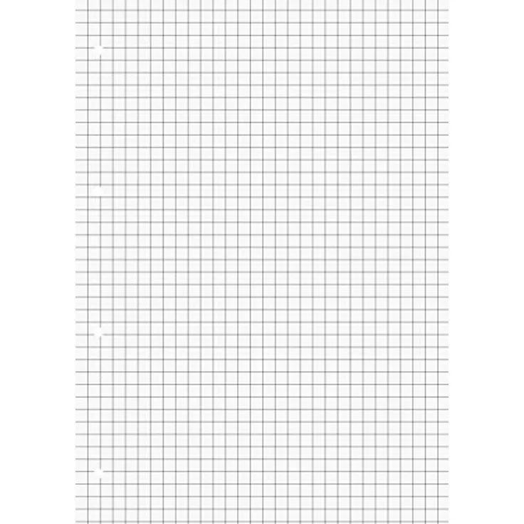 BRUNNEN Notizblock A4, kariert mit 50 Blatt, Lin 7, 90 g/m² Premiumpapier, hochweiß, grau