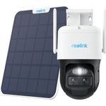 Reolink TrackMix+Solarpanel Batterie Überwachungskamera (Außenbereich, Auto-Zoom und -Tracking, 5 GHz/2,4 GHz WLAN, 2K 4MP, Weitwinkel& Tele)