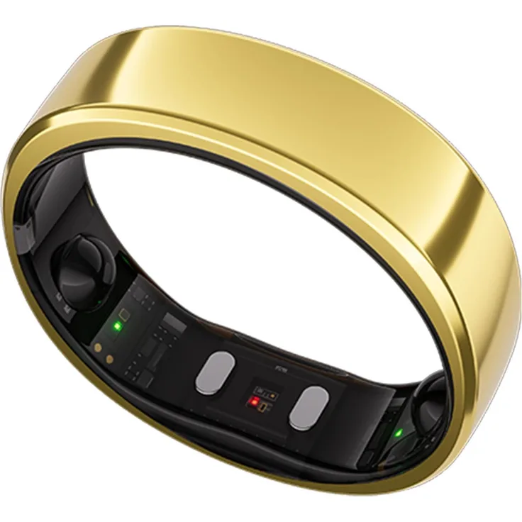 RingConn Smart Ring (Gen2), Gold, mit 10-12 Tagen Akkulaufzeit, IP68 wasserdicht, Schlafapnoe-Überwachung und KI-gestütztem Schlaftracking