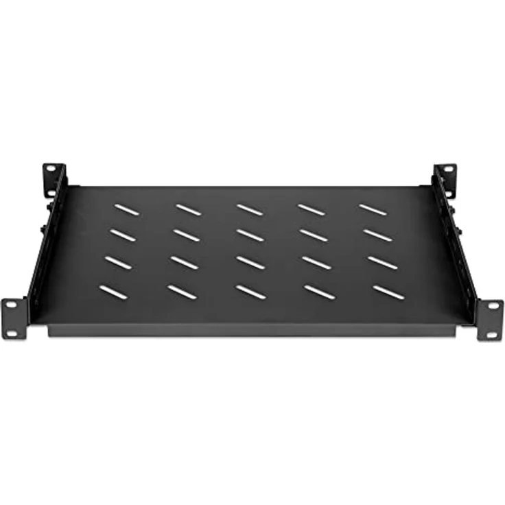 Intellinet 714082 Regal 19 Zoll Fixed mit Verstellbarer Tiefe von 350 bis 550 mm 1U Schwarz Schwarz – Bild 3