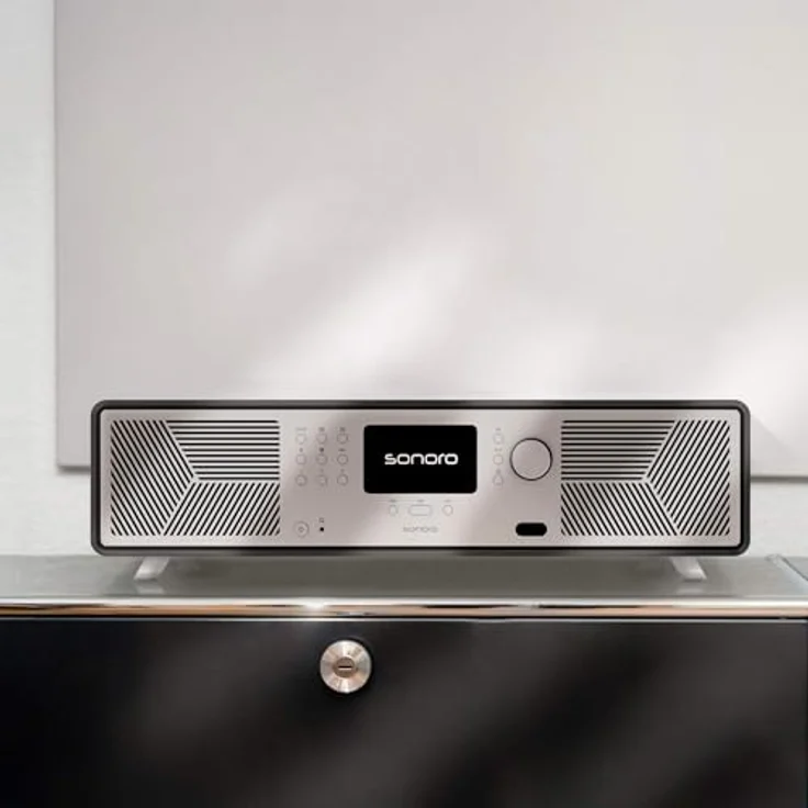 Sonoro Avaton, DAB+ Internetradio mit WLAN, Bluetooth und Chromecast, kompaktes Stereo-Musiksystem, Grau – Bild 4