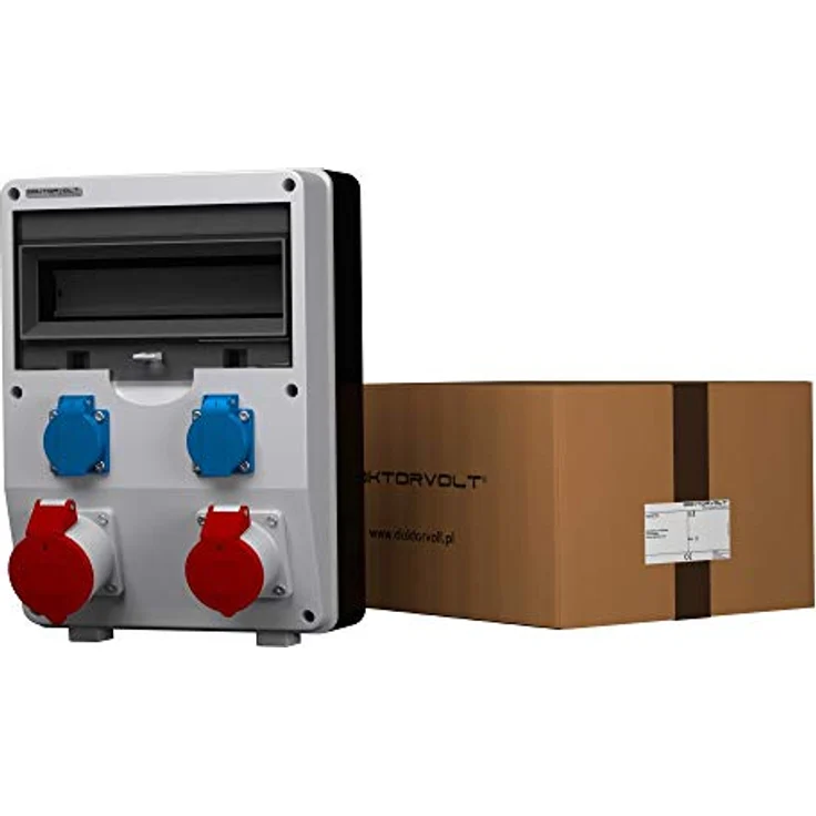 Doktorvolt Stromverteiler 1x16A 1x32A 2x230 Baustromverteiler Wandverteiler Steckdosenverteiler 4-fach, Doktorvolt Stromverteiler WDD 1x16A 1x230V für Baustellen und Industrie, blau – Bild 2