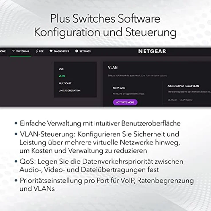 NetGear GS316EP 16-Port PoE+ Gigabit Eth Plus Switch PoE+ 180W, GS316EP-100PES – Bild 3