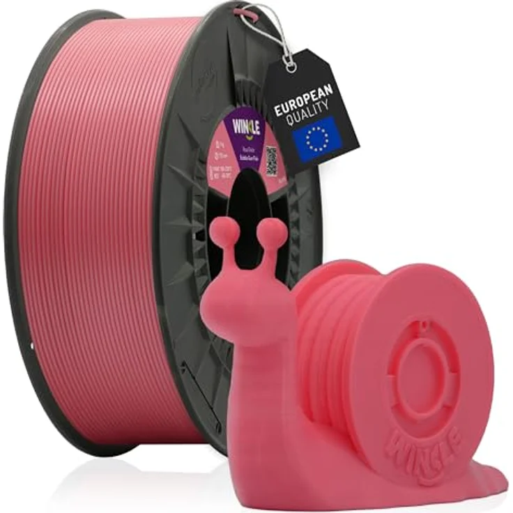 WINKLE PLA HD Filament 1.75mm Kaugummi Rosa, 1kg Spule, für FDM Drucker, hohe Maßgenauigkeit +/- 0.05mm – Bild 1
