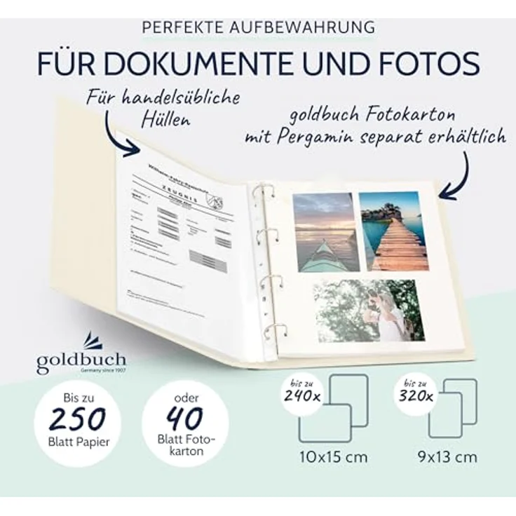 goldbuch Foto-Ringbuch, Bella Vista, 26x32 cm, Leinen, Beige, 37 931 – Bild 5