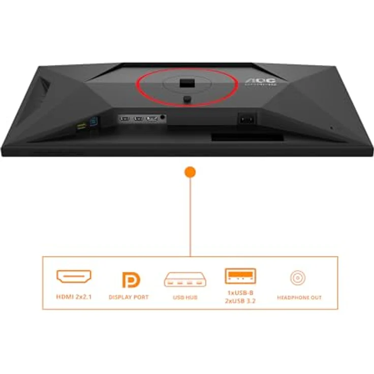 AOC Q27G4SRU 27 Zoll WQHD Monitor, 320Hz Fast IPS Panel, 1ms GtG, HDR400, FreeSync Premium, G-Sync Comp., Höhenverstellung, Lautsprecher, Schwarz/Rot – Bild 4