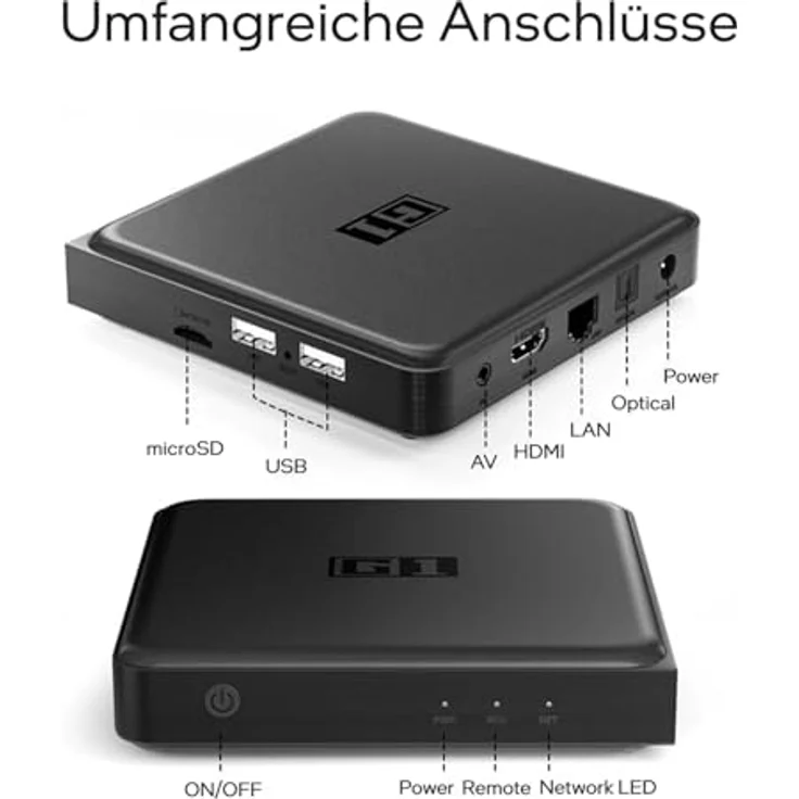 Orbsmart Android TV Box G1 4K HDR Dolby Vision Smart Streaming Player 4GB RAM WLAN/WiFi 6 LAN USB | Chromecast | Netflix | Prime Video | Disney+ - Preisvergleich – Bild 2