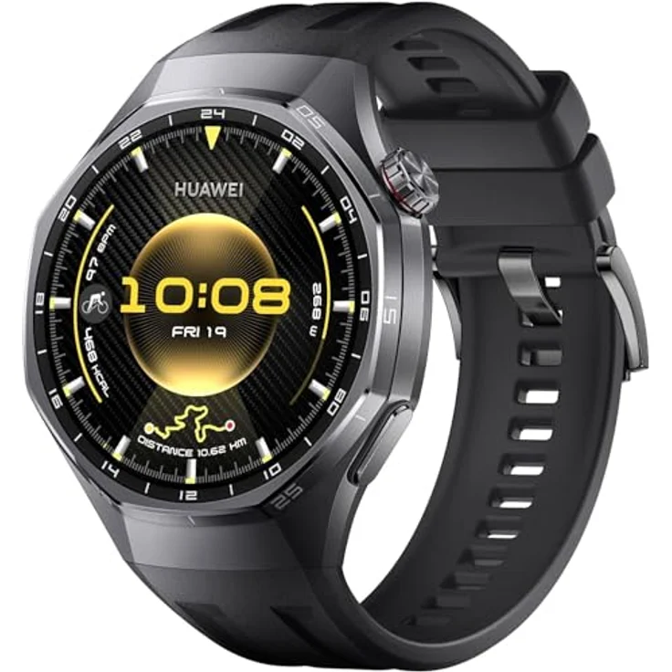 Huawei Watch GT 6 Pro, 46mm Smartwatch mit schwarzem Armband und umfangreichen Fitness-Funktionen – Bild 2