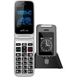 artfone Senioren Klapphandy G6, 4G Seniorenhandy (2.4 Zoll, mit Notruftaste), Schwarz