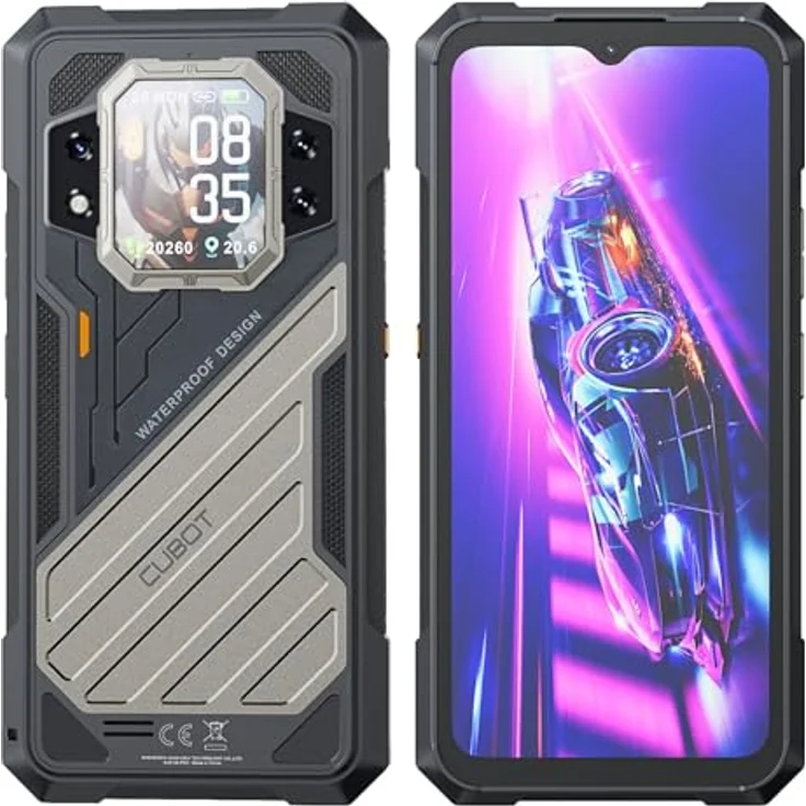 CUBOT Kingkong X - Smartphone mit 6,58" FHD+, 16GB RAM, 256GB ROM, 100 MP Triple-Kamera + 5 MP Makro, 10200mAh Akku, Android 14, MediaTek Dimensity 7050 Prozessor, Schwarz – Bild 2