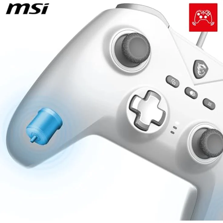 MSI FORCE GC200 WHITE, Gaming Controller für Android und PC, mit magnetischen Hall-Effekt-Triggern, ergonomischem Design und dynamischem haptischen Feedback, weiss – Bild 4