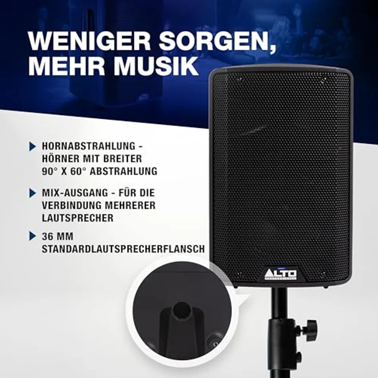 Alto Professional TX 410, Aktiver Standlautsprecher mit 350 W Class-D-Verstärker, Bluetooth und 10-Zoll Tieftöner – Bild 7