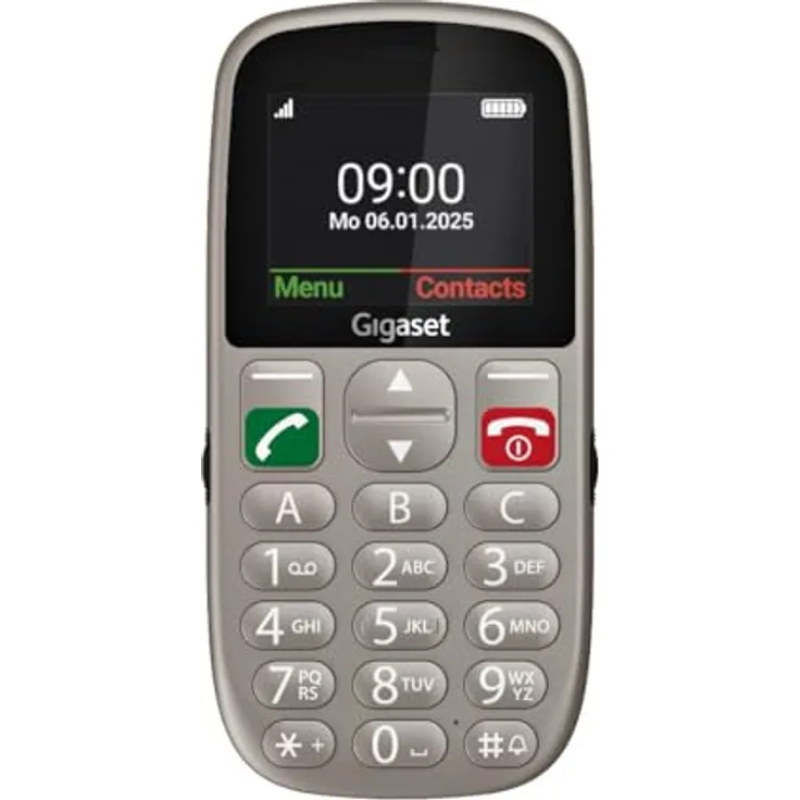 Gigaset GL395 2G Smartphone mit 2,2" TFT-Display, 0,3 MP Kamera, IP44, Single SIM, Titanium Silver