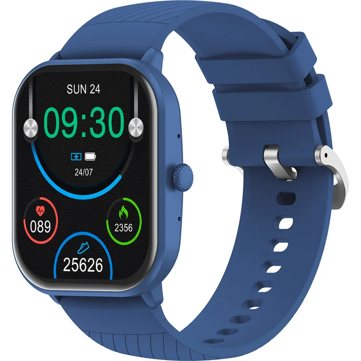 Denver Smartwatch SWC-187BU blau, Bluetooth Smart Watch mit Gesundheitssensoren und AMOLED Full Touch-Display – Bild 1