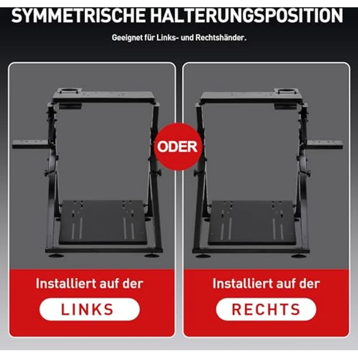 GTPLAYER Lenkradständer für Gaming Wheel, höhenverstellbar (68,5-80 cm) mit V1 V2 Schalthebelhalterung, stabil und kompatibel mit PS4, Xbox, PC – Bild 4