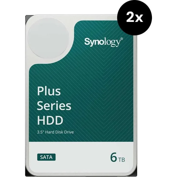 Synology 2 Plus 3.5" SATA HDD Festplatte, 6TB Speicherplatz für interne Nutzung