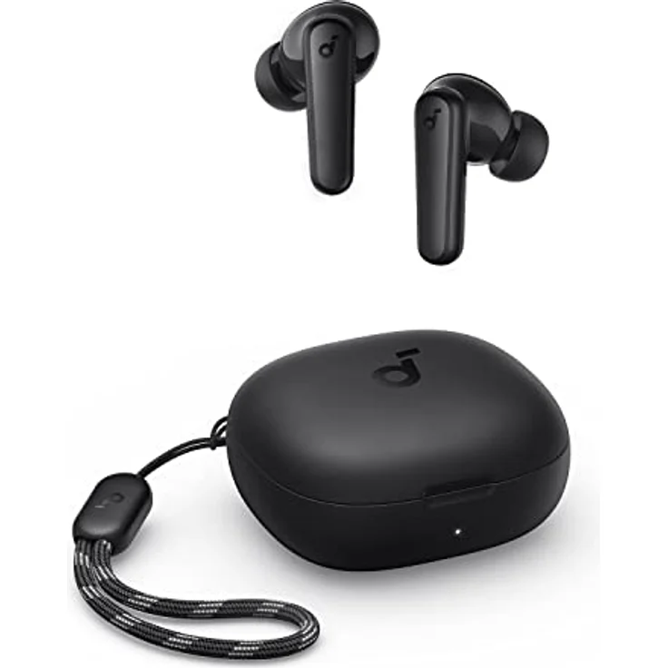 soundcore by Anker P20i Kabellose Bluetooth Kopfhörer in-Ear, 10mm Treiber, Bluetooth 5.3, Anpassbarer EQ, 30 Std. Spielzeit, IPX5 wasserfest, 2 Mikros mit KI, einzeln verwendbar (Schwarz) – Bild 1