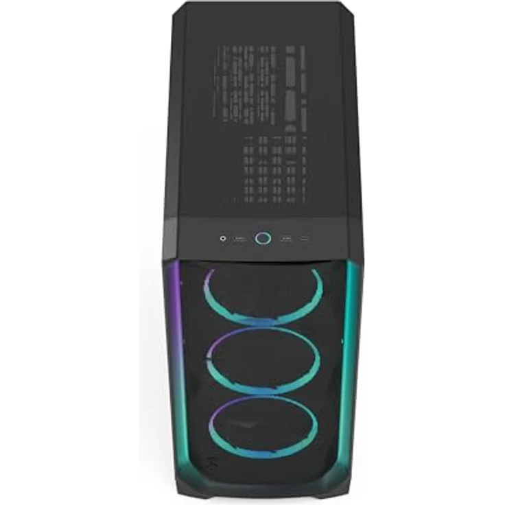 Fractal Design Meshify 3 Ambience Pro RGB TG Light, Midi-Tower PC-Gehäuse für E-ATX, schwarz, mit 3x 140-mm-RGB-Lüftern und Tempered Glass-Seitenteil – Bild 6