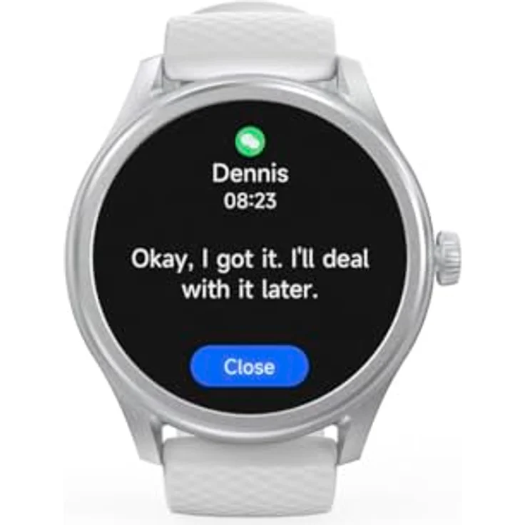 Hama Smartwatch "5010" Silber (Farbdisplay 1,38“, Telefonfunktion, Whatsapp, E-Mails, Sprachassistent, wasserdicht, Schlafmonitor, 100 Sportarten, Herzfrequenz, Blutsauerstoff, Kalorien) – Bild 2