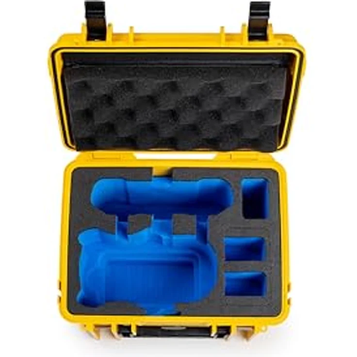 B & W International Transportkoffer für DJI Mini 5 Pro, extrem stabil, wasserdicht nach IP67, mit Hartschaumanlage, schwarz/blau – Bild 5