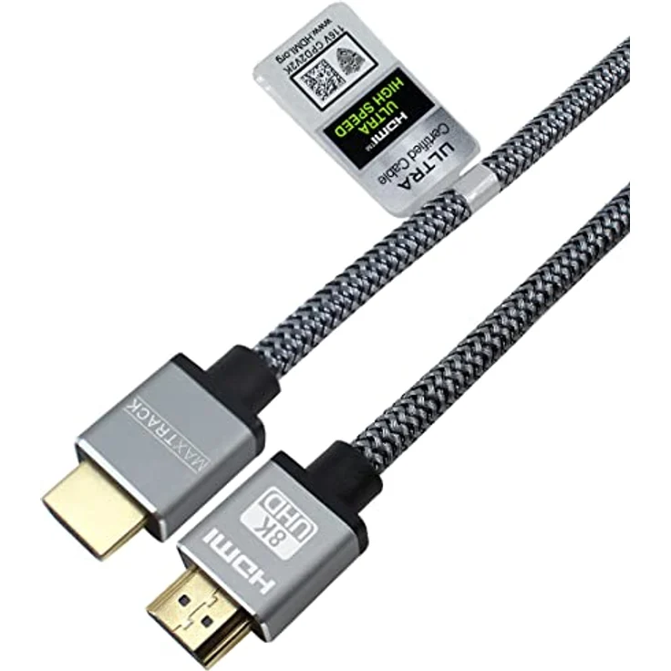 Maxtrack HDMI® 2.1 High Speed Kabel 8K@60Hz/ 4K@120Hz, 1 Meter, Gaming, TV, Blueray – Bild 4