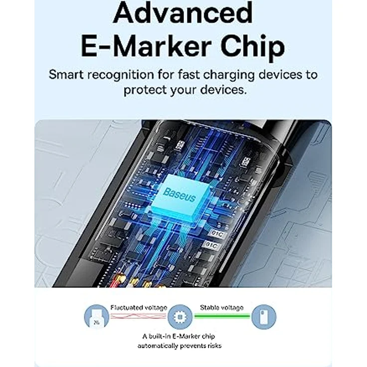 Baseus PD 3.1 5A USB-C-Kabel, 240 W, Schnellladung, 1 m, Schwarz – Bild 5