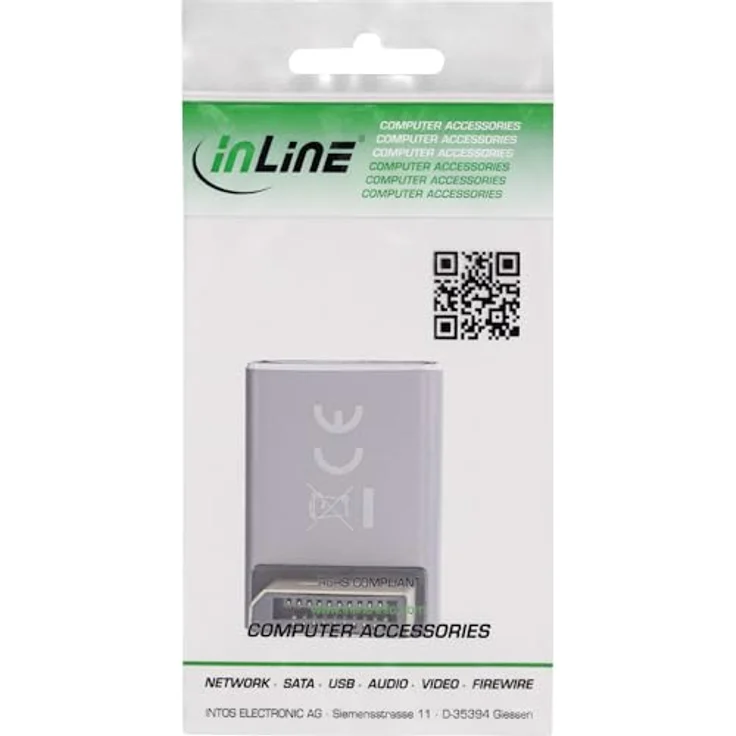 InLine DisplayPort 1.4 Adapter, 90° gewinkelt, DP Stecker zu Buchse, 8K-kompatibel, vergoldete Kontakte, kompakte Bauform, 17291F – Bild 4